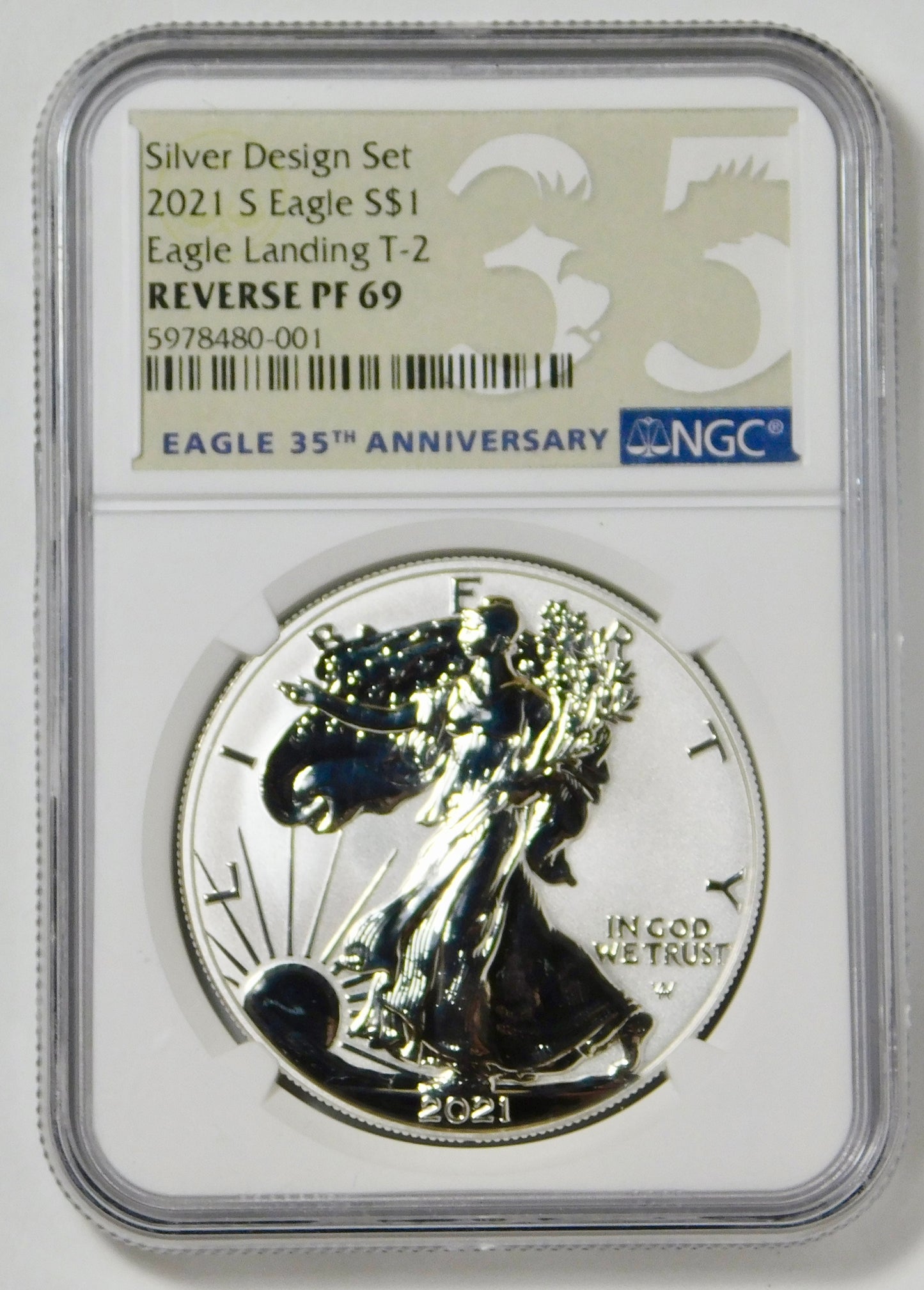 2021 S&W American Silver Eagle "Reverse Proof" Set NGC Reverse PF69/70
