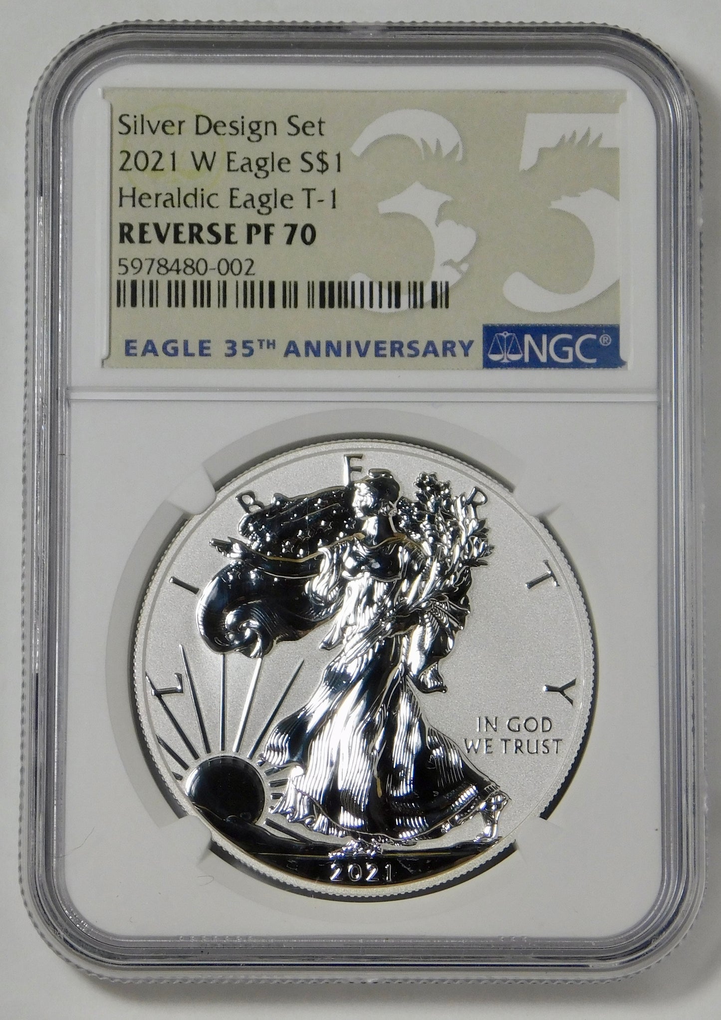 2021 S&W American Silver Eagle "Reverse Proof" Set NGC Reverse PF69/70