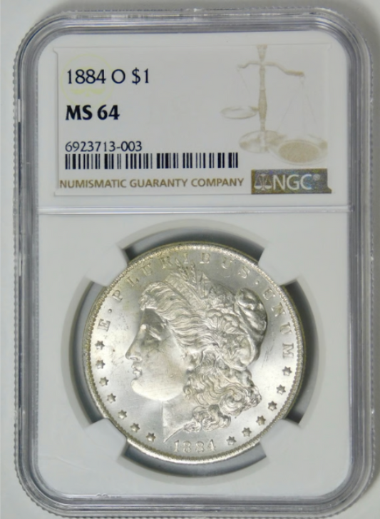 1884-O Morgan Silver Dollar Good Grade! NGC MS-64