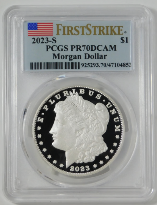 2023 S Morgan Silver Dollar TOP GRADE! PCGS Gem Proof 70 DCAM