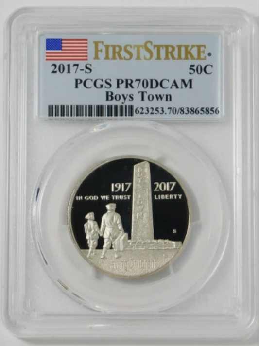 2017 S Commemorative Boys Town Centennial Half Dollar TOP GRADE! PCGS PR70 UC