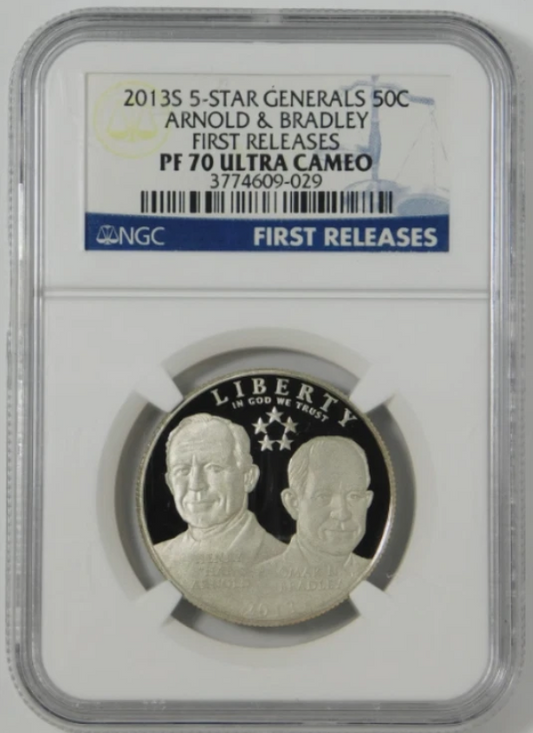 2013 S Commemorative 5-Star Generals Half Dollar TOP GRADE! NGC PF70 UC