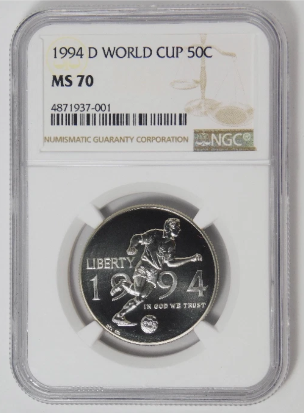 1994-D Commemorative World Cup Soccer Half Dollar TOP GRADE! NGC MS-70