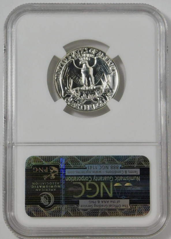 1963 Silver Washington Quarter HIGH GRADE! NGC Gem Proof 69