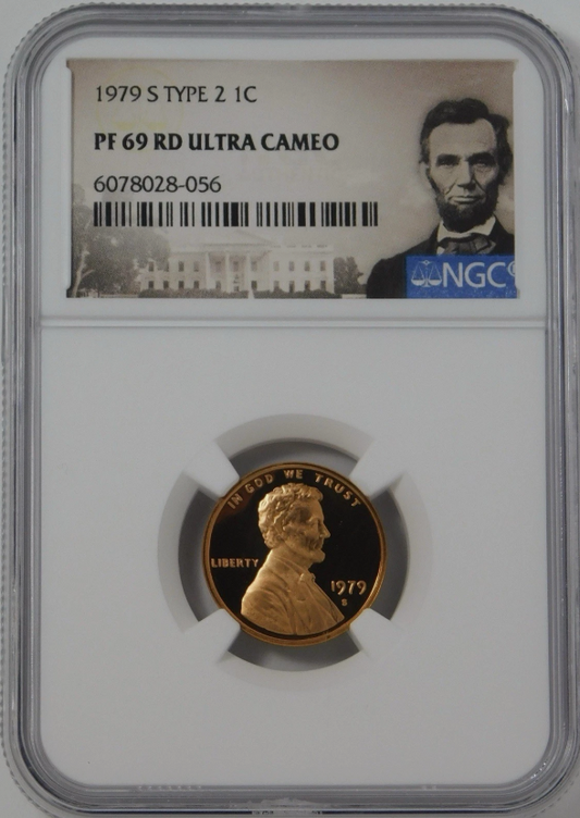 1979-S Lincoln Cent Type 2 NGC Proof 69 RD Ultra Cameo