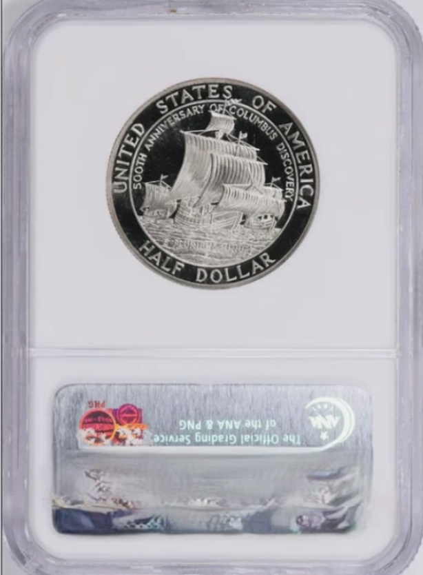 1992-S Columbus Quincentenary Half Dollar TOP GRADE! NGC Gem Proof 70 Ultra Came