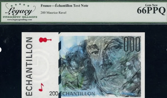 France ND 200 Unit Echantillon "TEST NOTE" Legacy Gem New 66 PPQ
