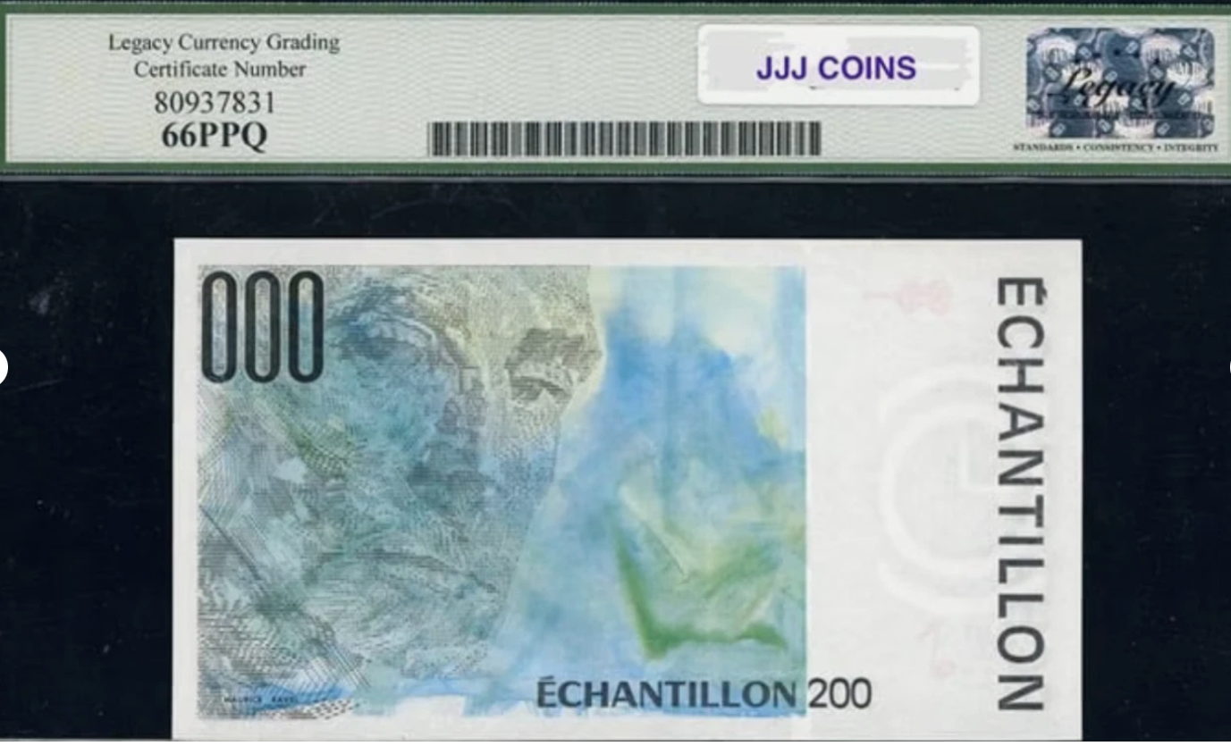 France ND 200 Unit Echantillon "TEST NOTE" Legacy Gem New 66 PPQ