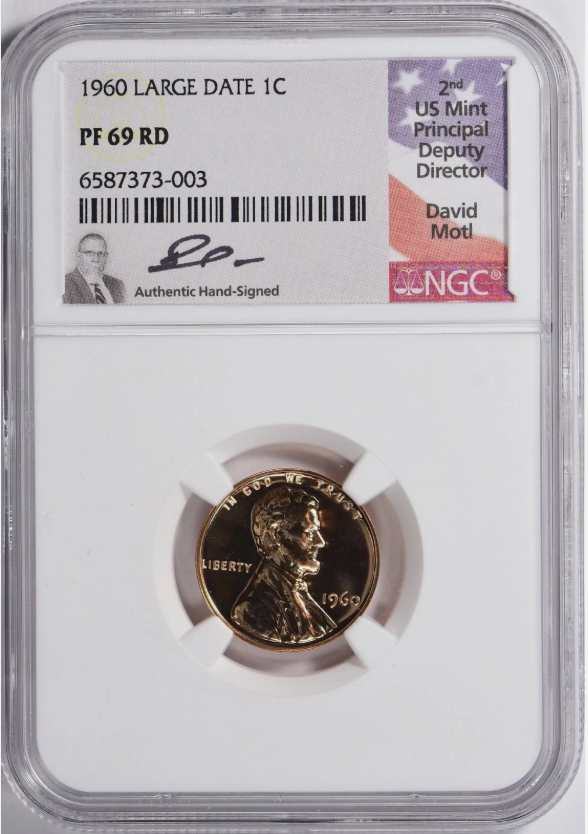 1960 Lincoln Cent "Large Date" Big Grade! NGC Gem Proof 69