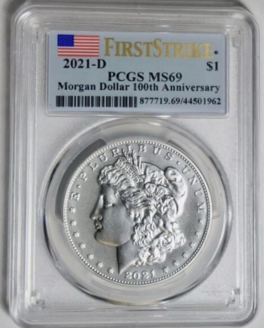 2021-D Morgan Silver Dollar '100th Anniversary" MINT STATE 69