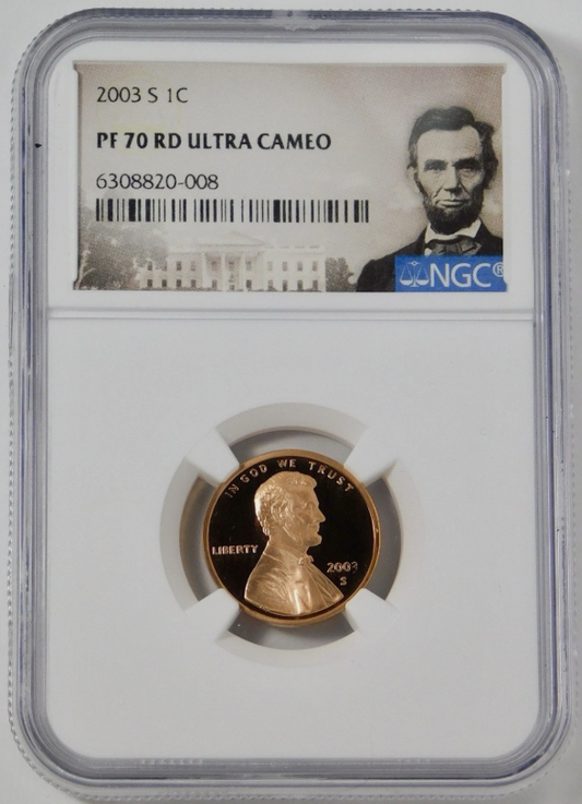 2003-S Lincoln Cent NGC Proof-70 RD Ultra Cameo Lincoln Label