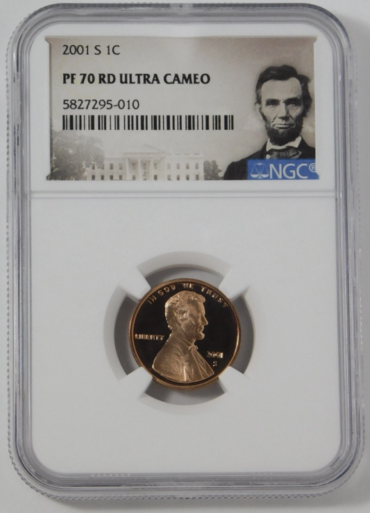 2001-S Lincoln Cent NGC Proof-70 RD Ultra Cameo Lincoln Label