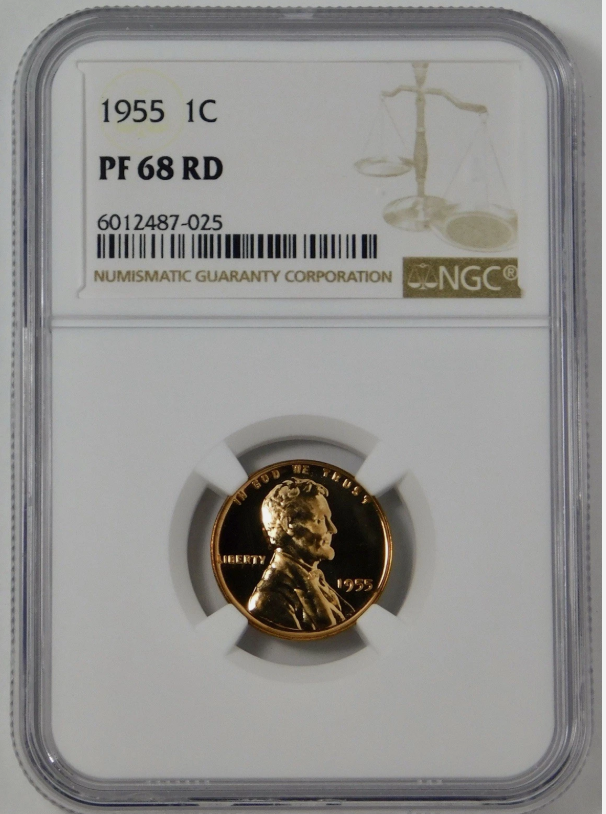 1955 Lincoln Wheat Cent High Grade! NGC Gem Proof 68 RD