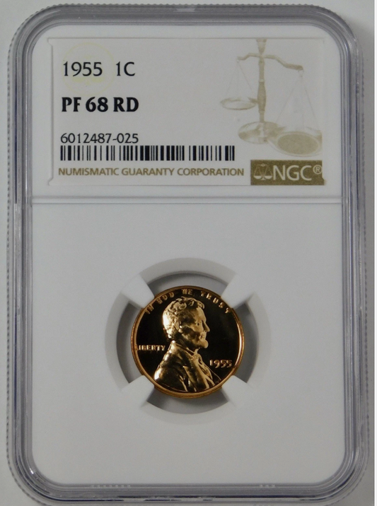 1955 Lincoln Wheat Cent High Grade! NGC Gem Proof 68 RD
