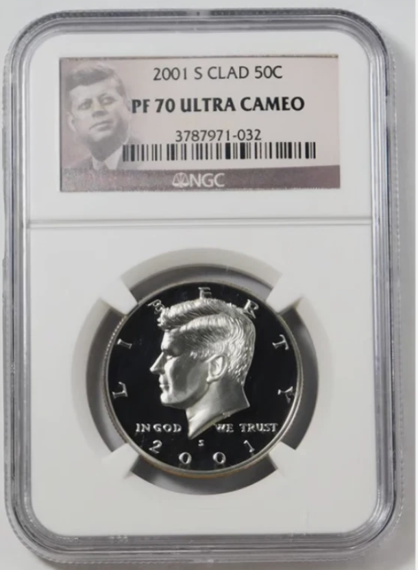 2001-S Kennedy Half Dollar TOP GRADE!! Gem Proof 70 UC