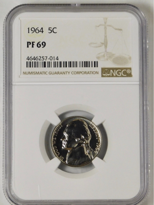 1964 Jefferson Nickel HIGH GRADE NGC GEM PROOF 69