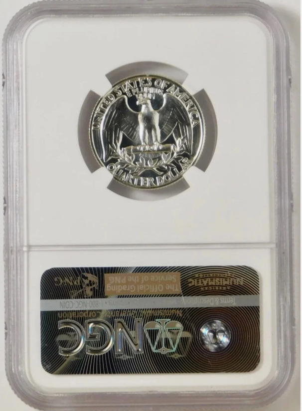 1962 Silver Washington Quarter. HIGH GRADE NGC Gem Proof 69