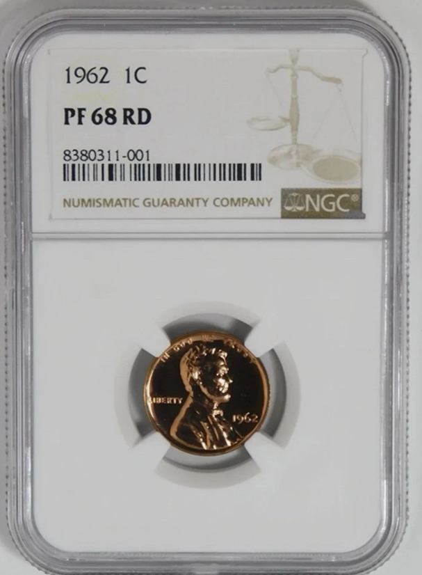 1962 Lincoln Cent. HIGH GRADE! NGC Gem Proof 68RD