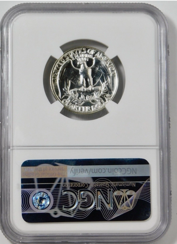 1957 Silver Washington Quarter. HIGH GRADE! NGC Gem Proof 69