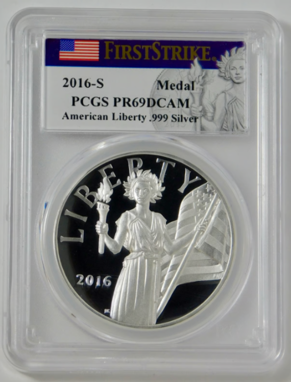 2016-S & 2016-W American Liberty Silver Medal Set PCGS Proof 69DCAM