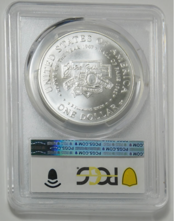 1997-S "Jackie Robinson" Silver Dollar 50th Anniversary! PCGS Mint State 69