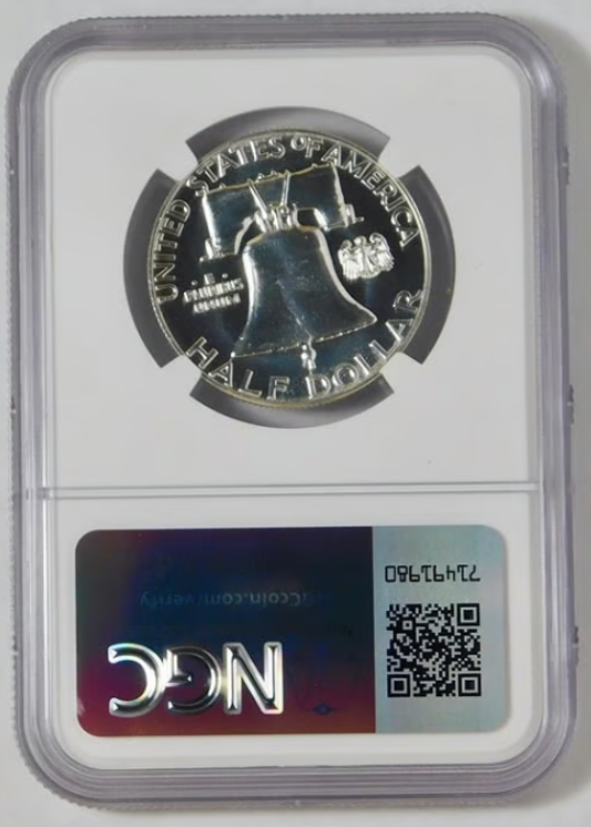 1961 Silver Franklin Half Dollar. NICE GRADE! NGC Gem Proof 67