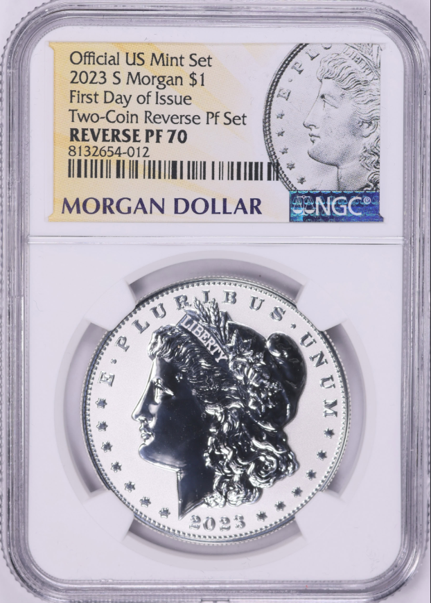 2023-S Morgan Silver Dollar "Reverse Proof" First Day of Issue NGC PF-70