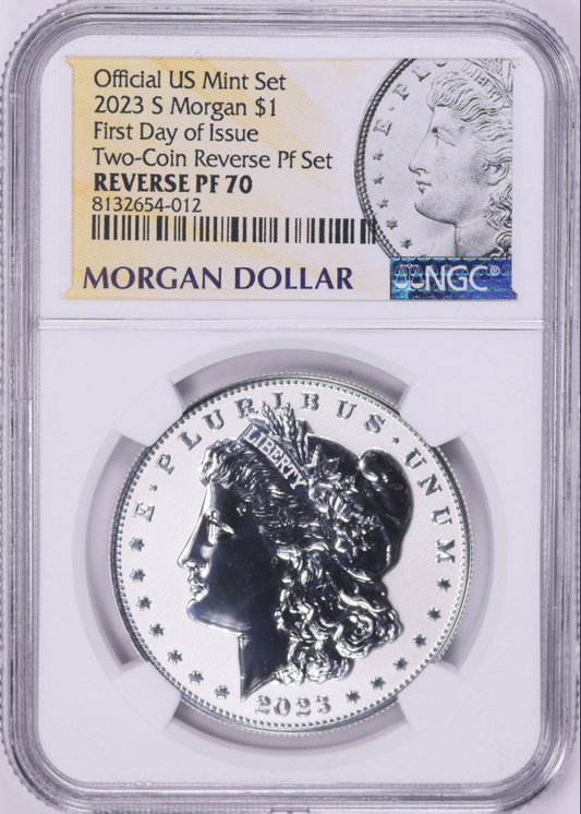 2023-S Morgan Silver Dollar "Reverse Proof" First Day of Issue NGC PF-70