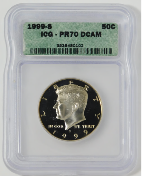 1999 & 2002 Kennedy Half Dollars TOP GRADES! ICG Proof 70DCAM