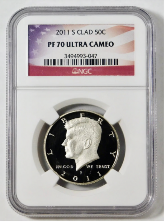2011-S Kennedy Half Dollar TOP GRADE!! Gem Proof 70 UC