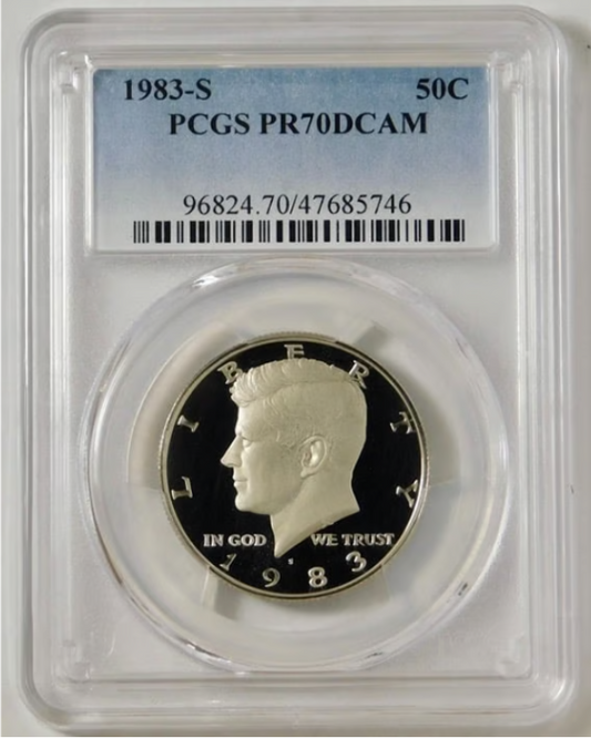 1983-S Kennedy Half Dollar TOP GRADE! Gem Proof 70DCAM