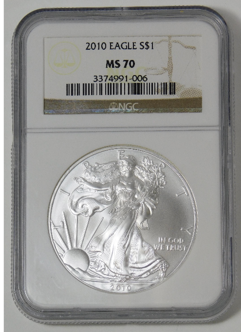 2010 American Silver Eagle Top Grade! NGC MS 70