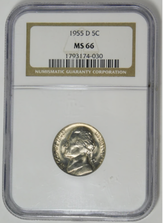 1955-D Jefferson Nickel LOW POP! NGC MS-66