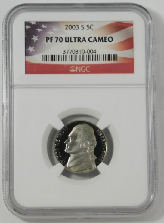 2003-S Jefferson Nickel Top Grade! NGC Proof 70 UC