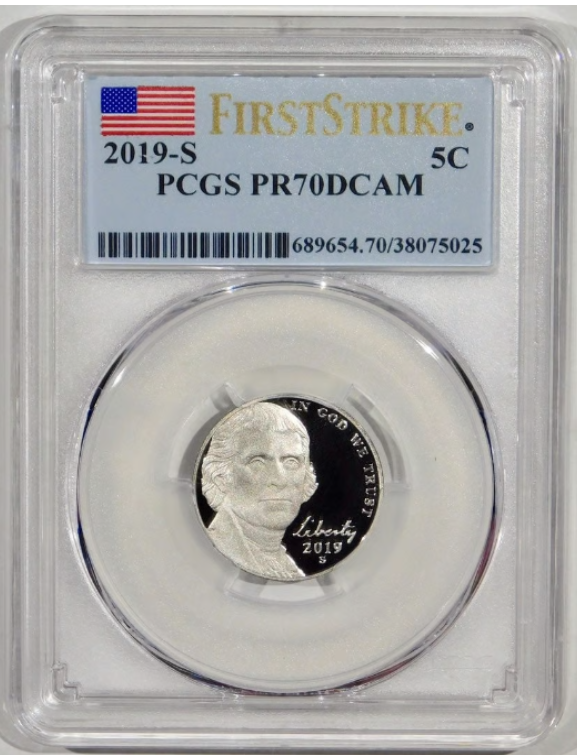 2019-S Jefferson Proof "PERFECT" Gem Proof 70 DCAM