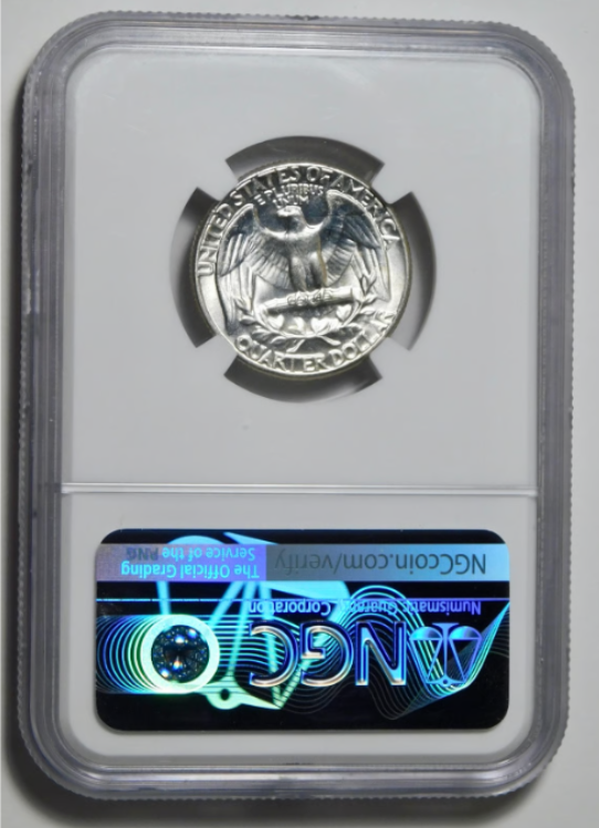1963 Silver Washington Quarter. NGC Mint State 66.