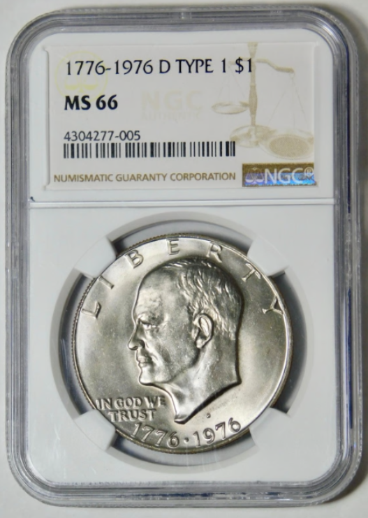 1776-1976-D Eisenhower "Ike" Dollar Type 1 NGC Mint State 66