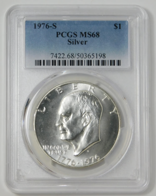 1976-S Silver Eisenhower Dollar HIGH GRADE! PCGS MS-68