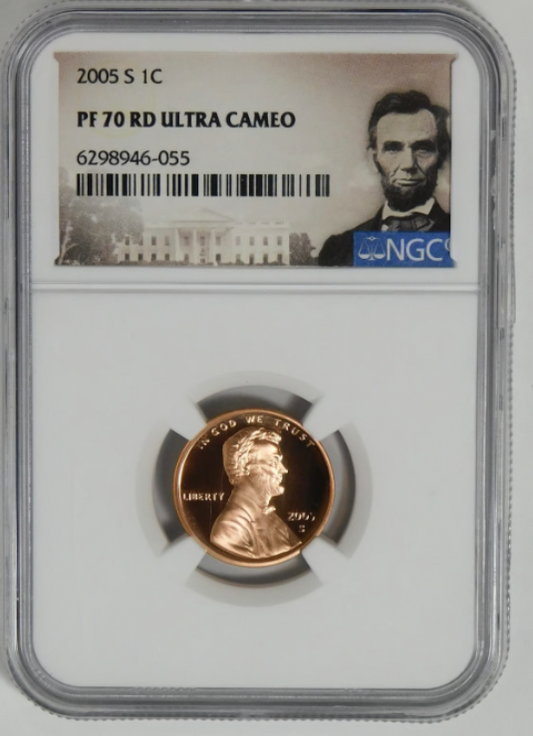 2005-S Lincoln Cent NGC Proof-70 RD Ultra Cameo Lincoln Label