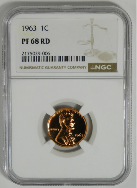 1963 Lincoln Cent. HIGH GRADE! NGC Gem Proof 68RD