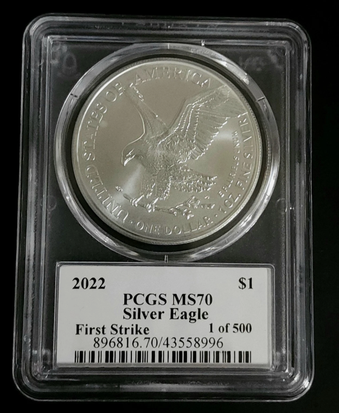 2022 American Silver Eagle TOP GRADE! FDOI Mint State 70
