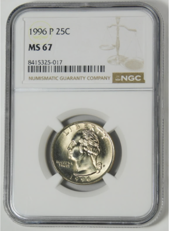 1996-P Washington Quarter NGC Mint State 67