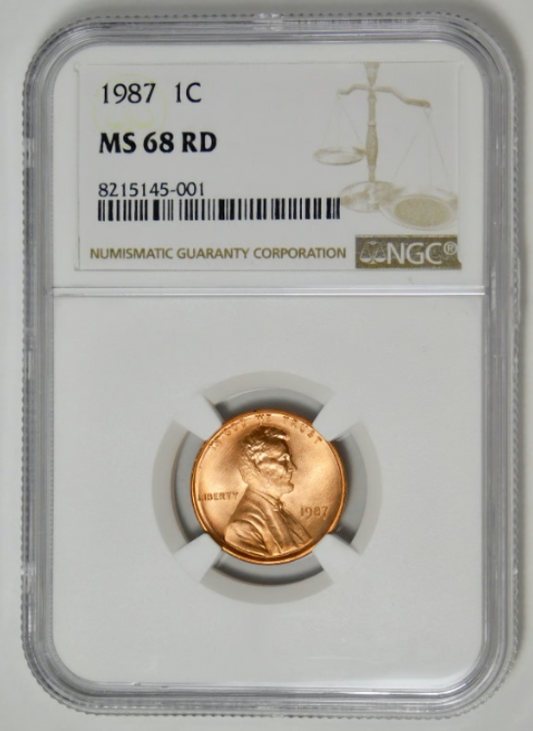 1987 Lincoln Cent BIG GRADE! NGC MS-68 RD