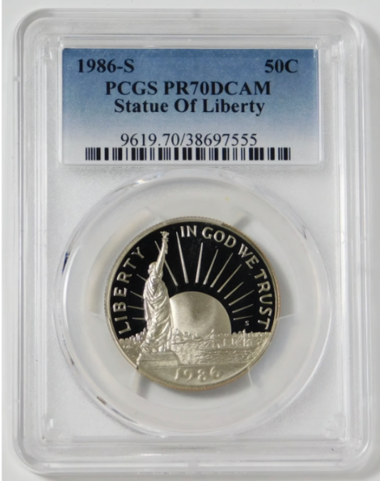 1986-S Commemorative Statue of Liberty Half Dollar PCGS PR-70