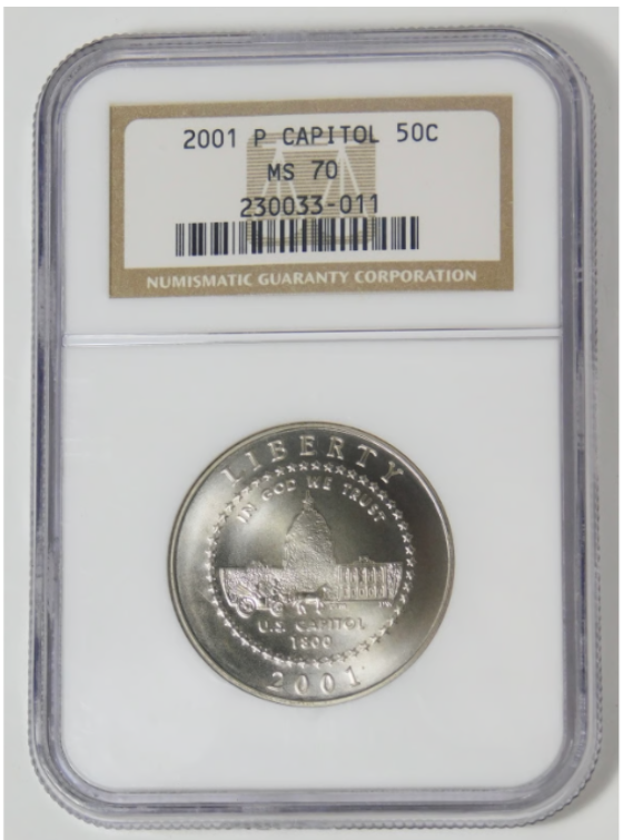 2001 P Commemorative "Capitol Visitor Center" Half Dollar NGC MS-70