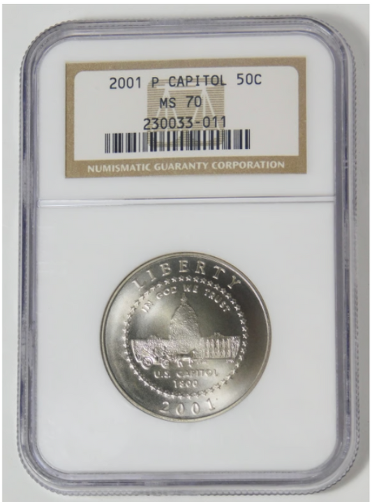 2001 P Commemorative "Capitol Visitor Center" Half Dollar NGC MS-70