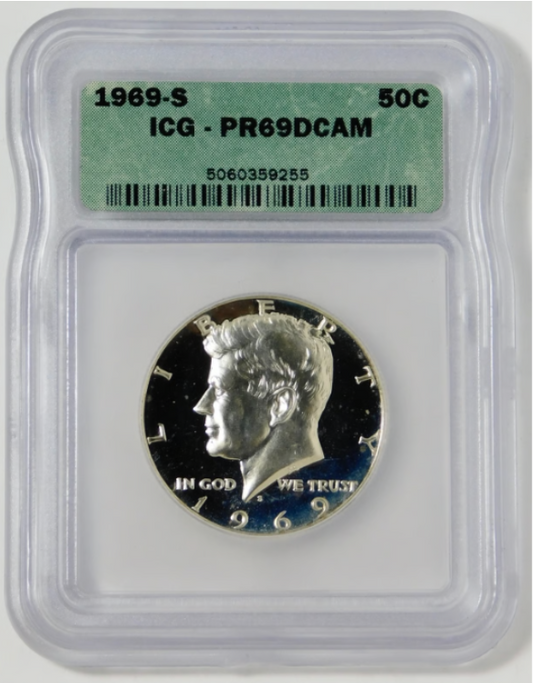 1969-S Kennedy Half Dollar ICG Proof 69 DCAM