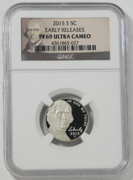 2015-S Jefferson Nickel Early Releases! Top Grade! NGC Proof 69 UC