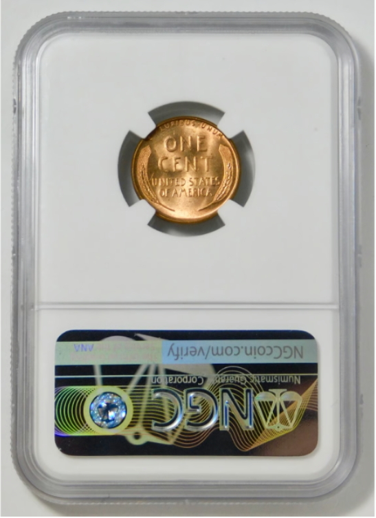 1955 Lincoln Wheat Cent NGC Mint State 66 RD
