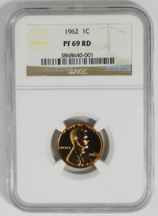 1962 Lincoln Wheat Cent BIG GRADE! NGC Gem Proof 69 RD. Amazing Surfaces!